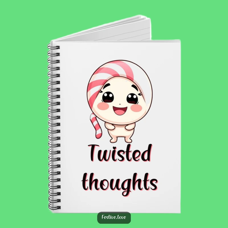 Funny Candy Cane Smile Notebook: Jot Down Sweet Thoughts & Holiday Ideas