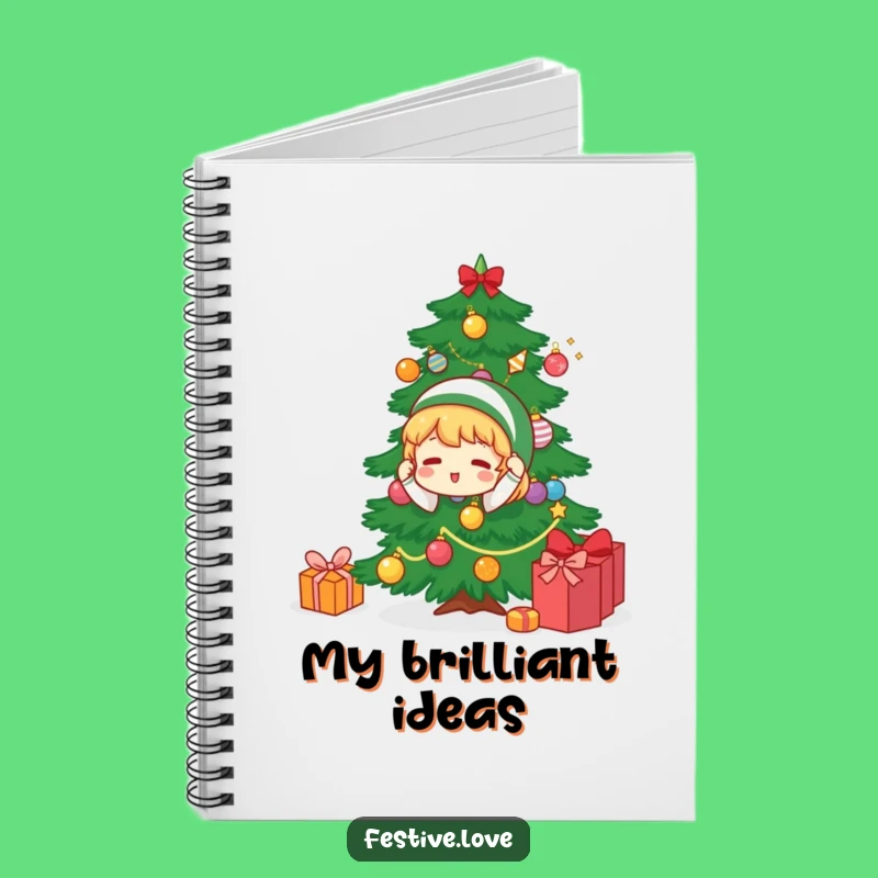 Funny Christmas Tree Decorator Notebook: Journal Your Holiday Ideas Hilariously