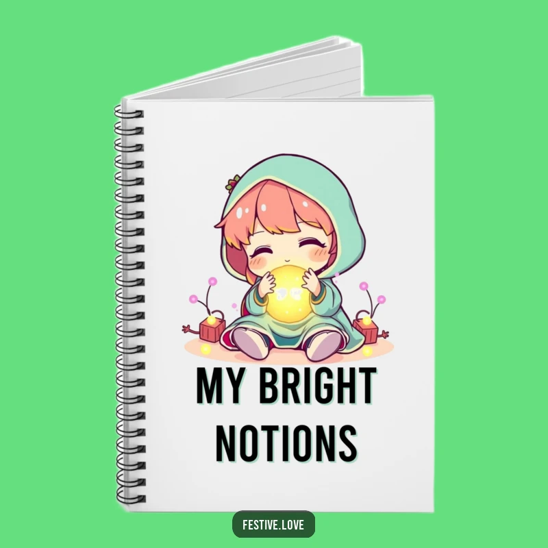 Funny Festive Lights Notebook: Jot Down Bright Ideas with Glowing Art Gift!