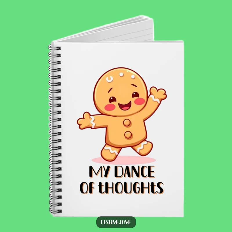Funny Gingerbread Notebook - Jot Down Sweet Ideas with Holiday Cheer!