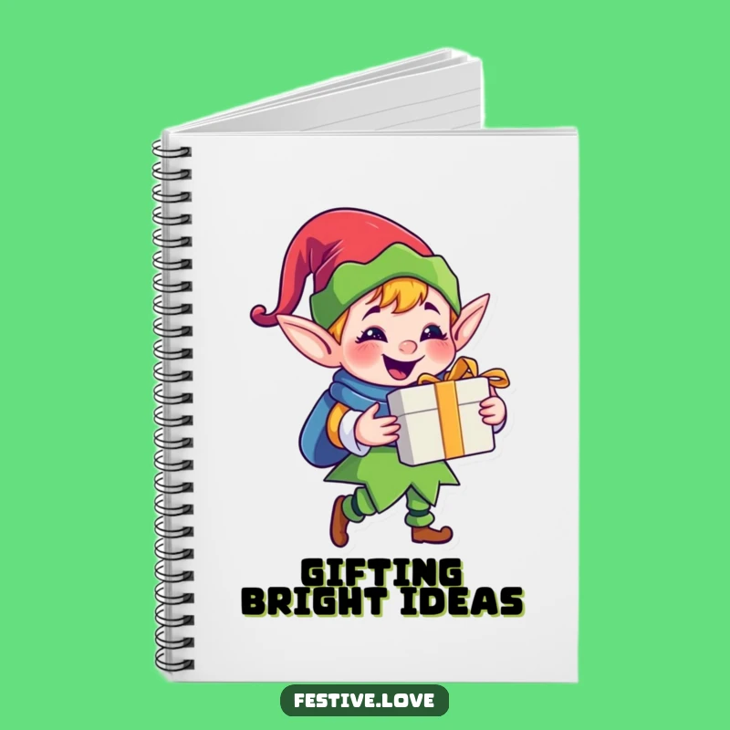Funny Jolly Elf Notebook: Jot Down Holiday Wishes