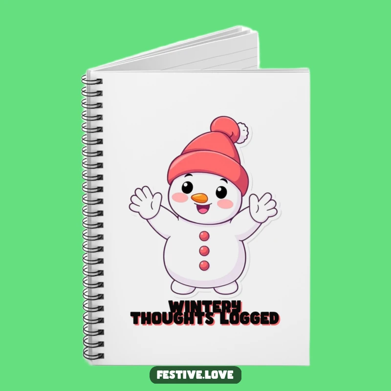 Funny Smiling Snowman Notebook: Jot Down Winter Ideas