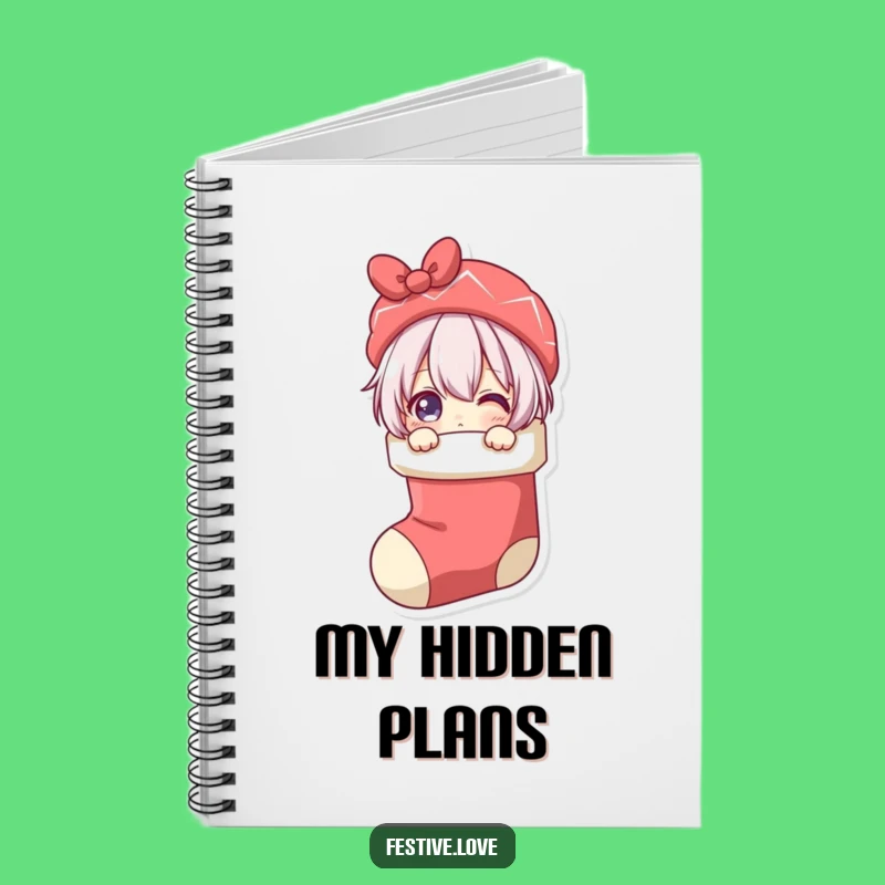 Funny Stocking Peeker Notebook: Journal Your Holiday Secrets Hilariously