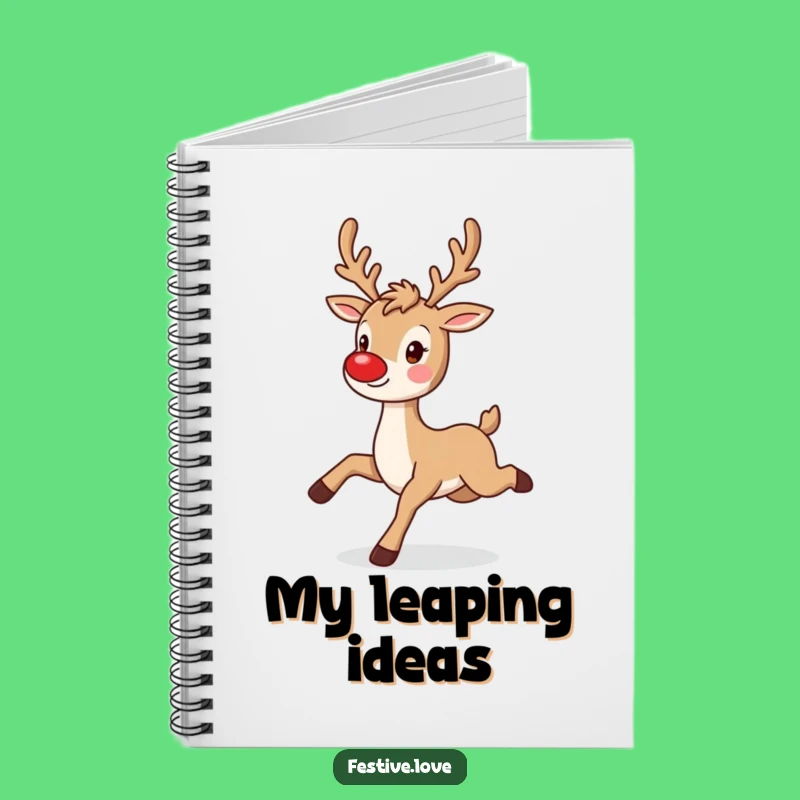 Funny Reindeer Journal - Playful Character, Perfect for Holiday Notes