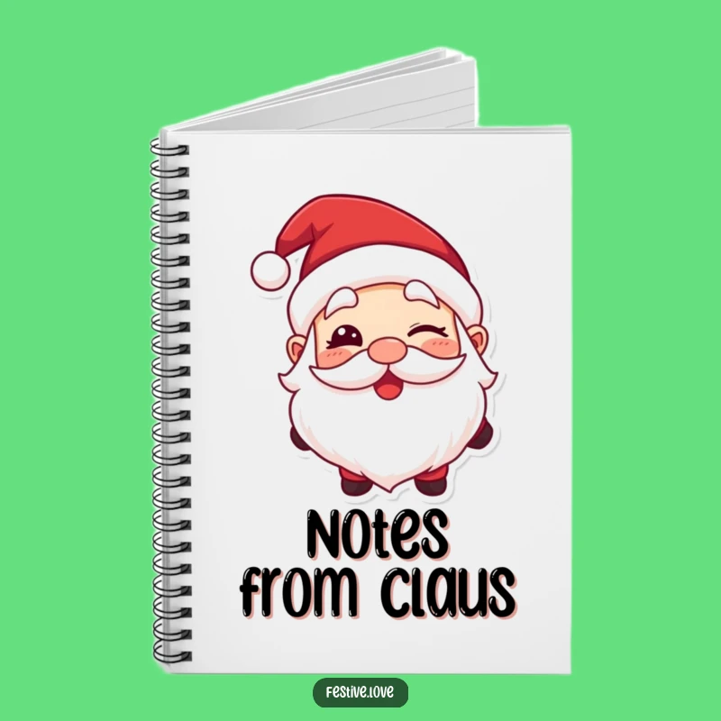 Funny Santa Wink Notebook: Jot Down Holiday Wishes and Jolly Ideas