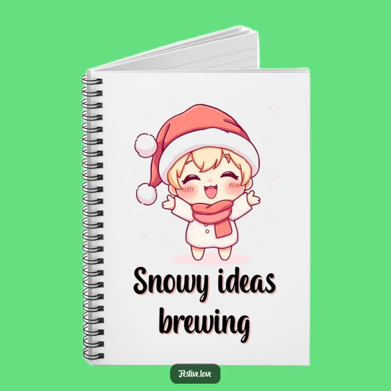 Funny Snow Thrower Notebook: Cute Santa Character Journal Gift