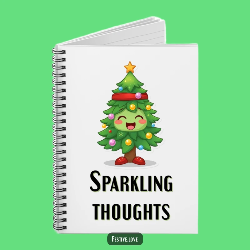 Funny Sparkling Tree Notebook - Capture Ideas with Festive Sparkle