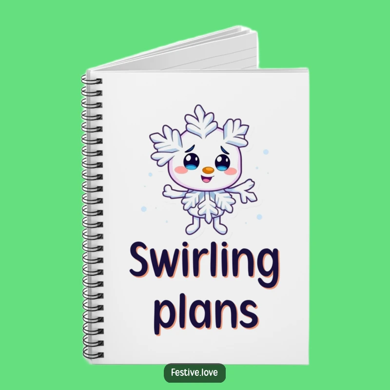 Funny Snowflake Swirl Notebook: Jot Down Wintery Ideas & Mischief