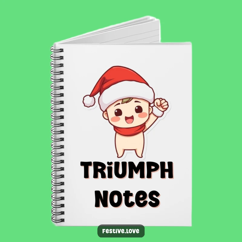 Funny Santa Fist Pump Notebook - Christmas Character Journal for Winning Ideas