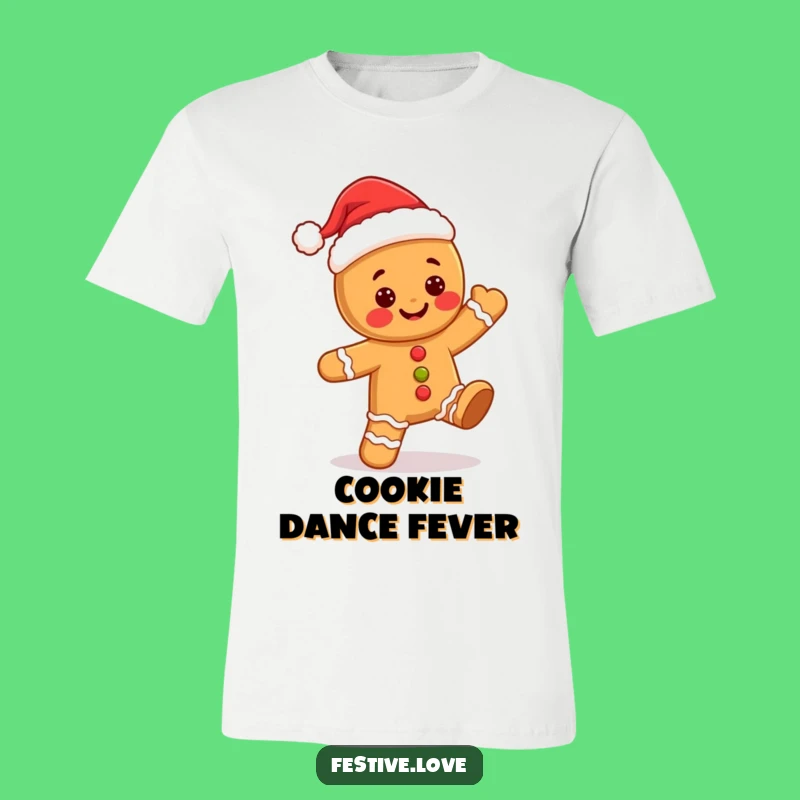 Funny Kawaii Gingerbread Man T-Shirt - Festive Holiday Dance Wear