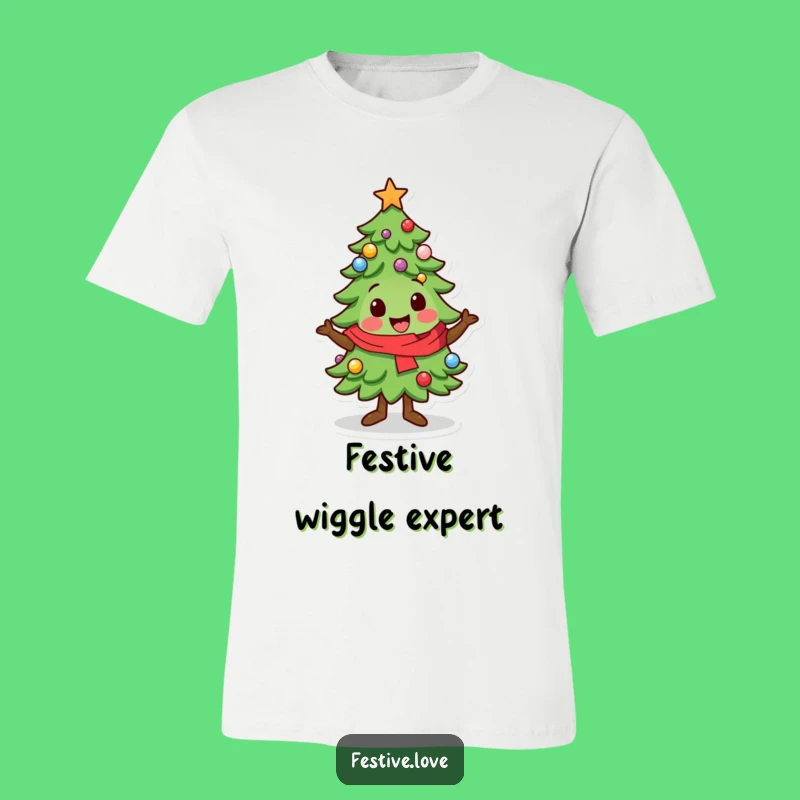 Funny Kawaii Tree T-Shirt - Festive Wiggle Dance Holiday Tee Gift