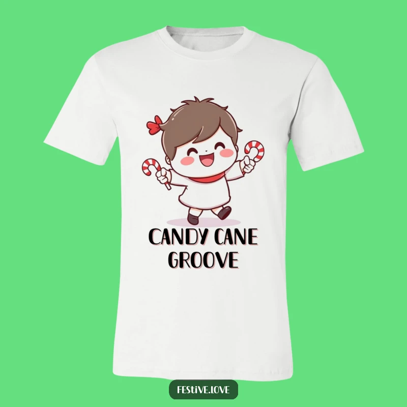 Funny Candy Cane Dancer T-Shirt: Festive Character Tee Gift