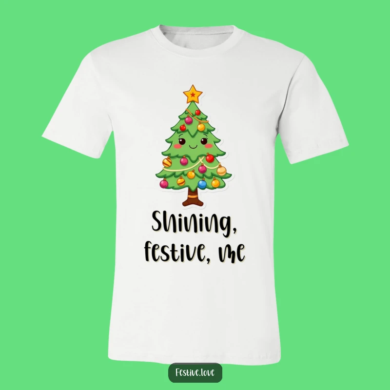 Funny Christmas Tree T-Shirt - Cheerful Character, Perfect Festive Tee