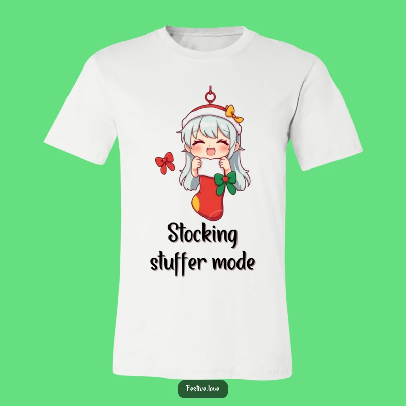 Funny Festive Stocking T-Shirt: Comical Holiday Tee