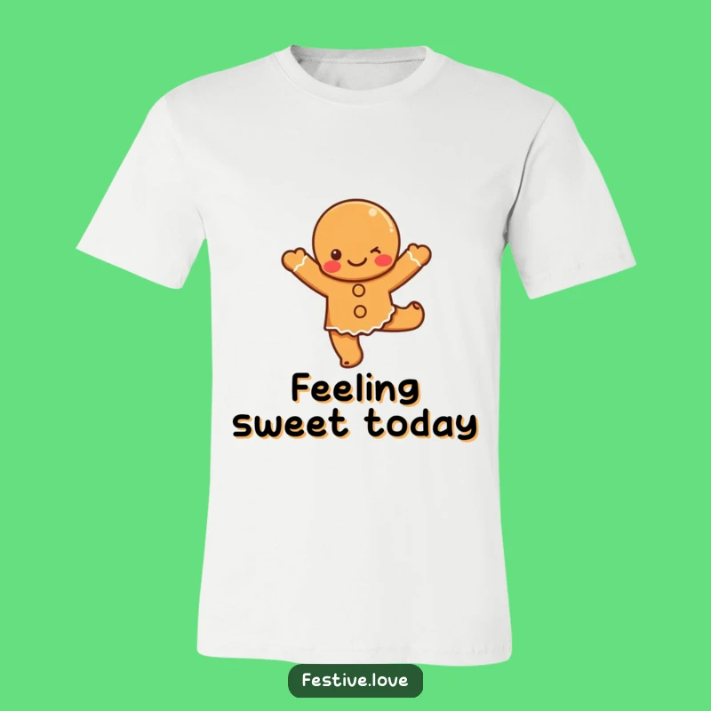 Funny Gingerbread Dance T-Shirt: Cute Character's Festive Jig