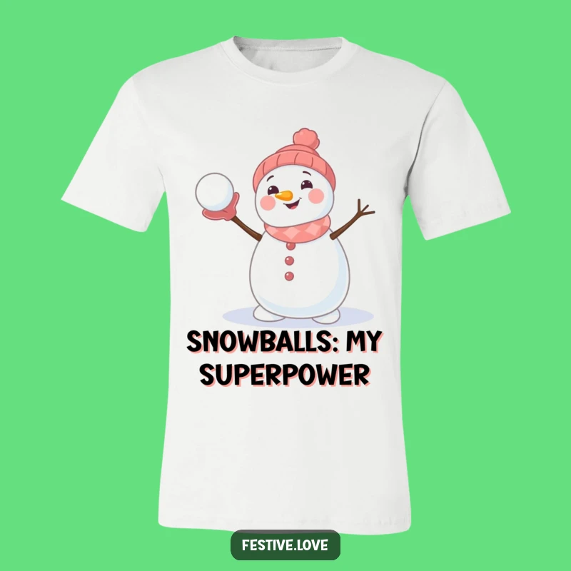 Funny Snowman T-Shirt: Cute Character Snowball Fight Tee, Ideal Funny Gift for Winter Lovers