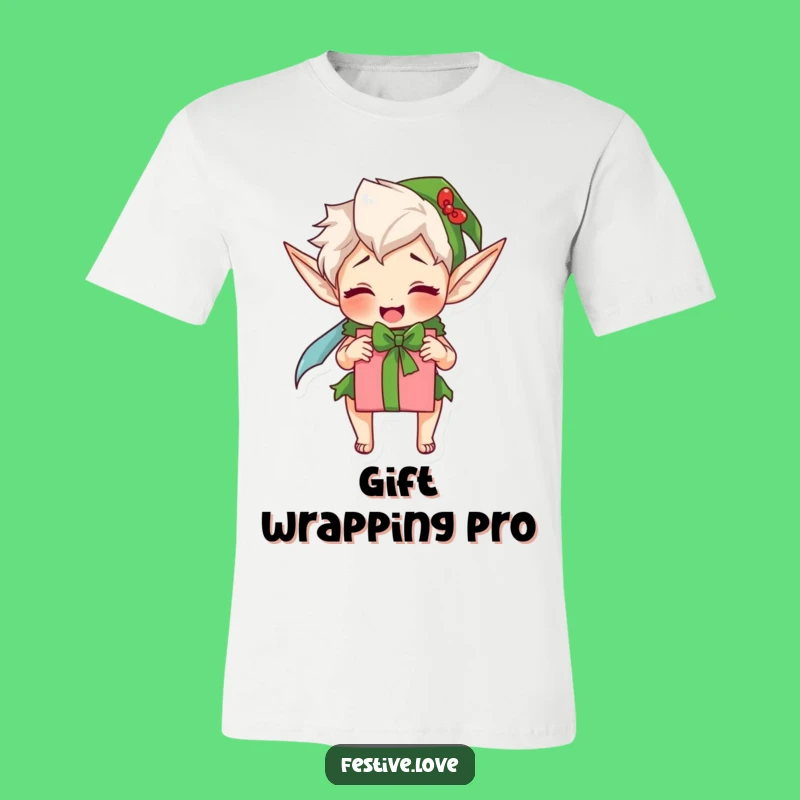 Funny Excited Elf T-Shirt - Wearable Holiday Cheer for Gift Enthusiasts