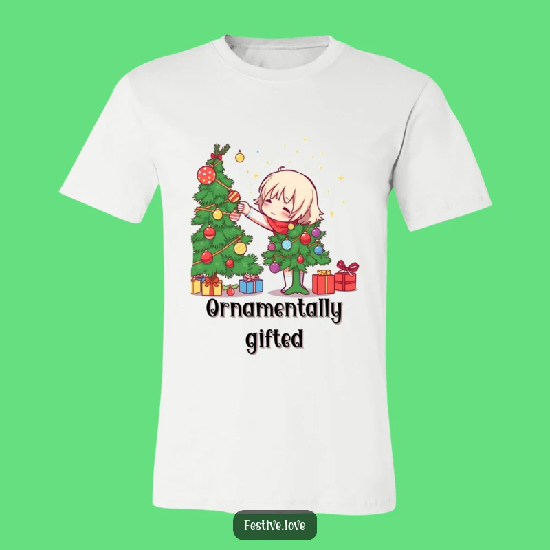 Funny Tree Decorator T-Shirt: Festive Ornament Tossing Holiday Gift for Merrymakers!