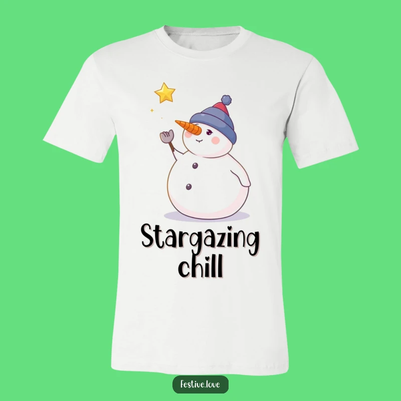 Funny Snowman T-Shirt: Winter Wishes and Cool Vibes