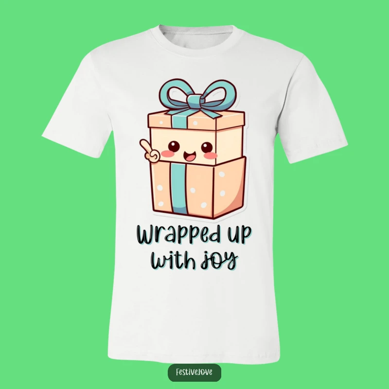 Funny Gift Box T-Shirt: Happy Exclamation Character Tee, Great Gift Idea