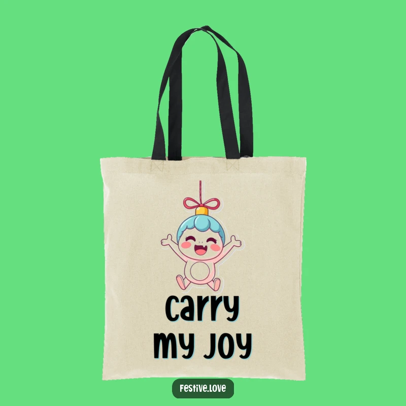 Funny Kawaii Ornament Tote Bag - Bouncing Joyful Gift for Errands