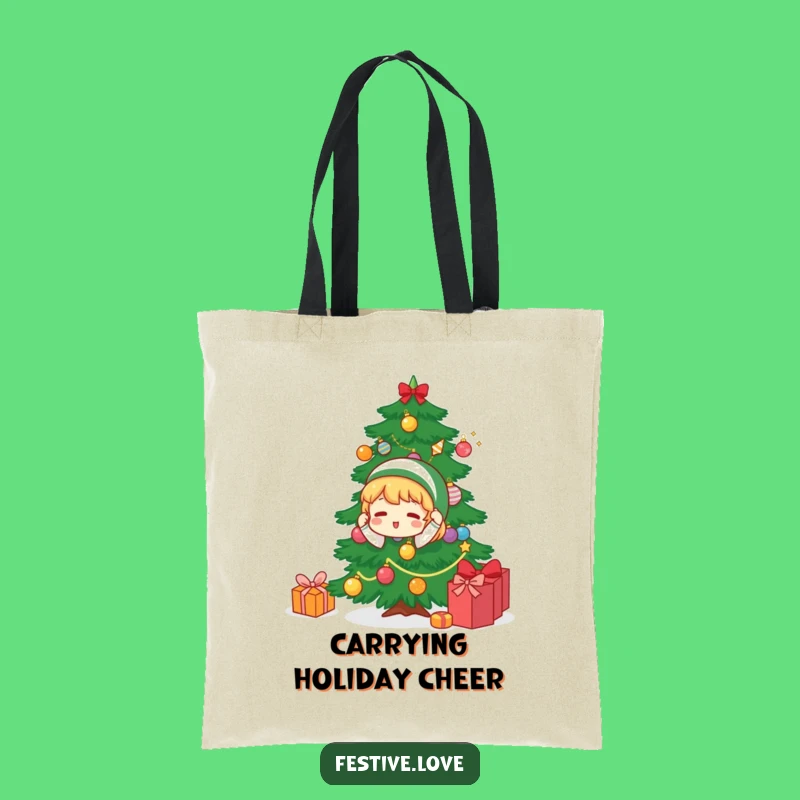 Funny Christmas Tree Decorator Tote Bag: Carry Laughs & Holiday Cheer