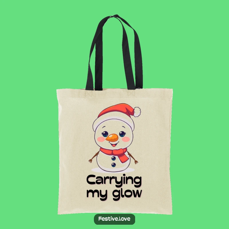 Funny Snowman Tote Bag - Carry Your Bright Holiday Style!