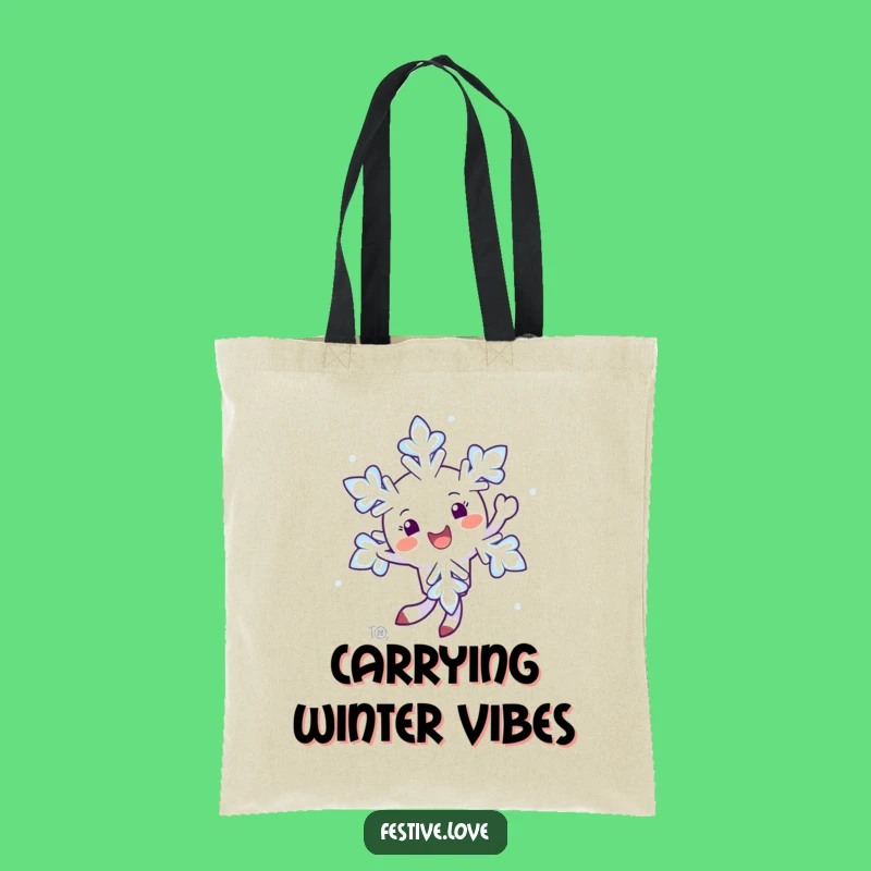Funny Snowflake Tote Bag: Carry Winter Cheer, Perfect Humorous Gift