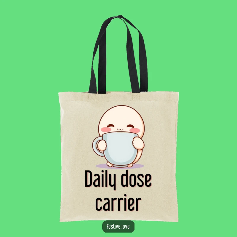 Funny Cozy Hug Tote Bag: Character Mug Accessory Gift