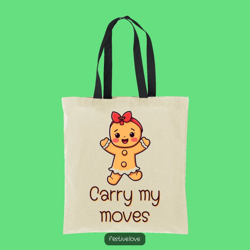 Funny Gingerbread Dancer Tote Bag - Carry Your Holiday Spirit with Style