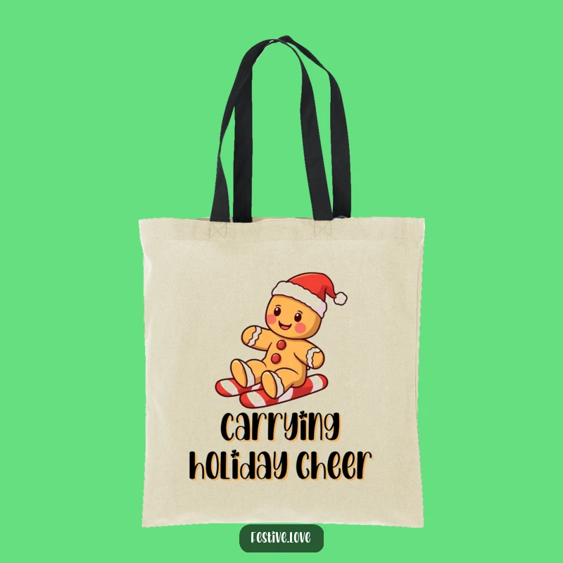 Funny Gingerbread Man Tote Bag: Carry Holiday Joy Everywhere
