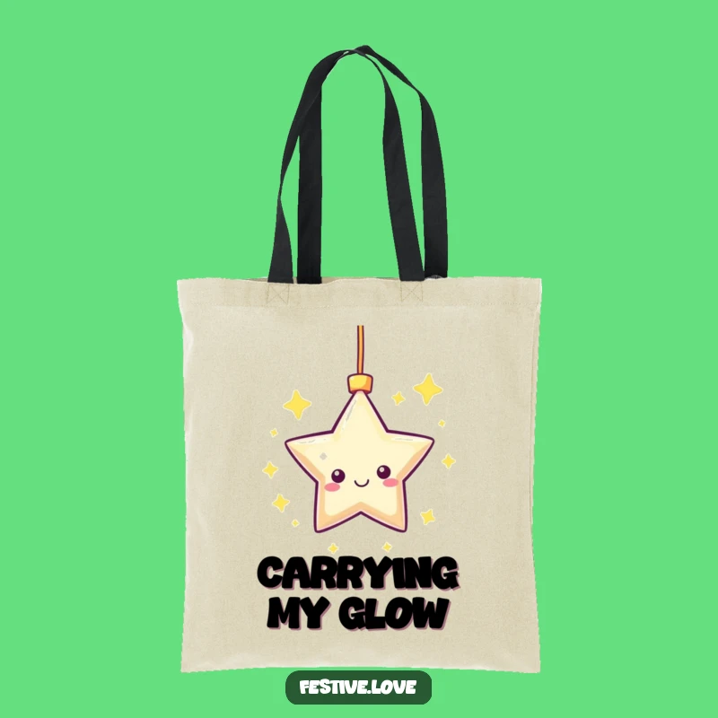 Funny Kawaii Star Tote Bag - Twinkling Fun Gift for Outings