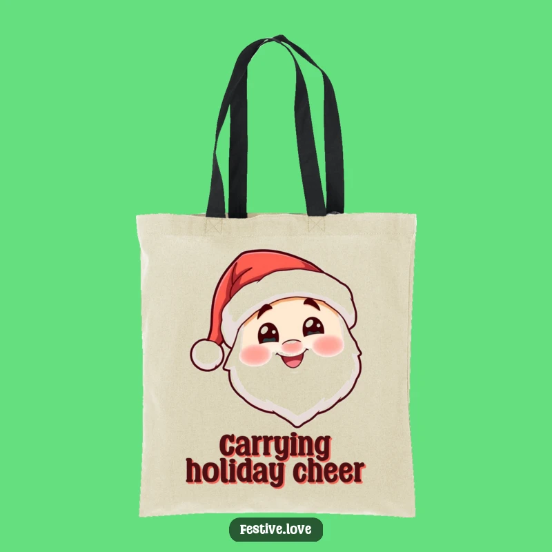 Funny Santa Hat Nod Tote Bag: Carry Your Holiday Spirit Everywhere