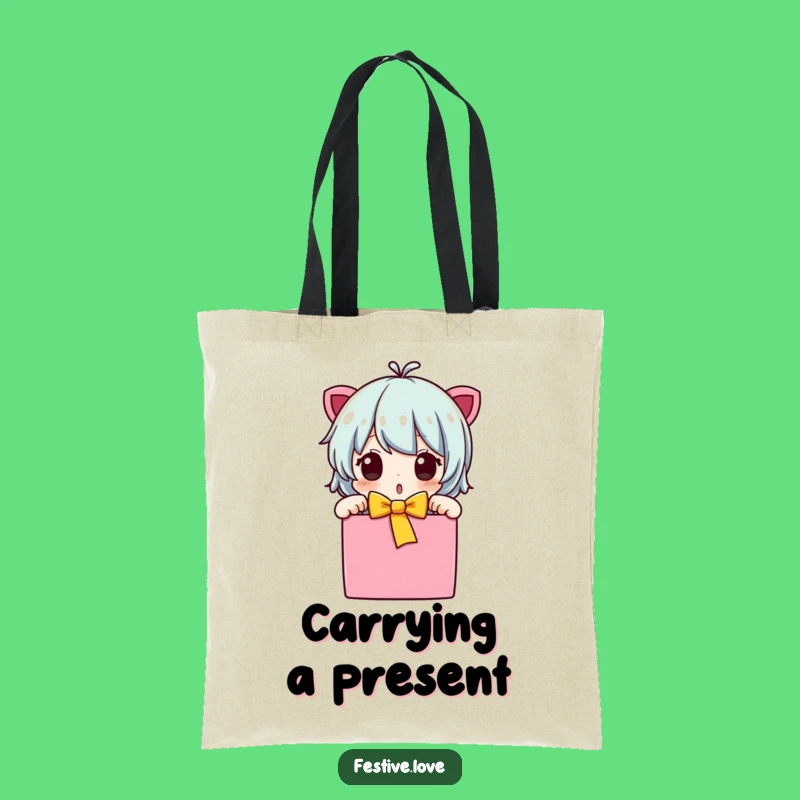 Funny Surprised Character Tote Bag: Carry Your Gifts with Excitement