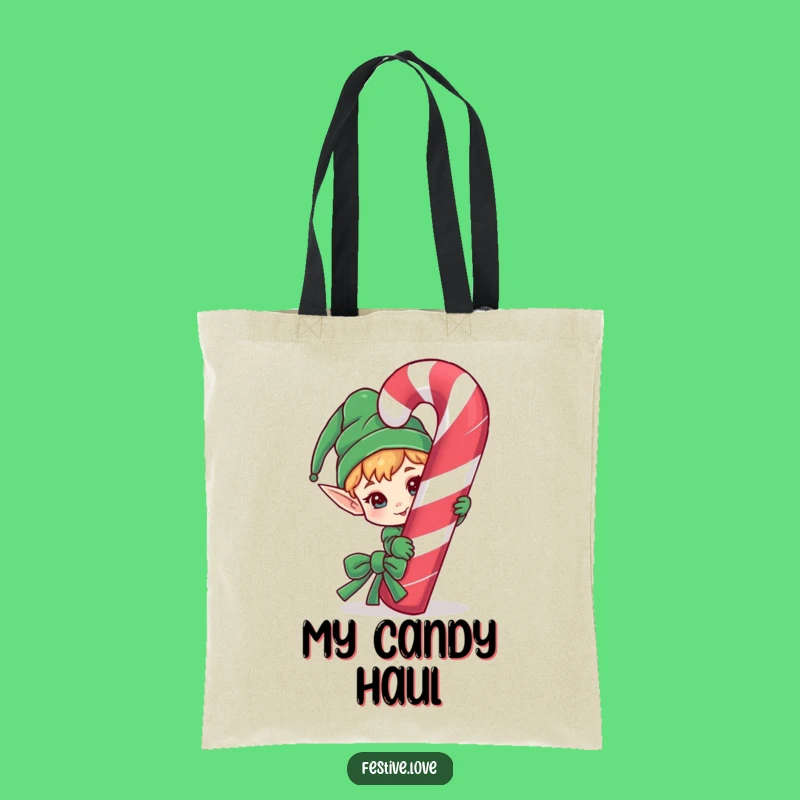 Funny Elf Tote Bag - Carry Your Secrets in Sweet Style!