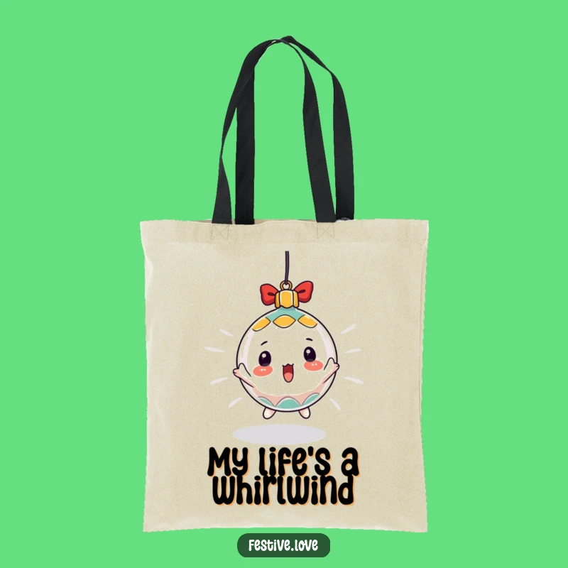 Funny Ornament Tote Bag: Spinning Design, Practical and Cheerful Funny Gift